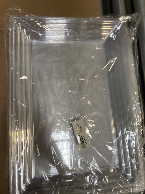 Photo 1 of 8 Pack Extra Large Plastic Serving Trays for Party - 16 x 11 Clear Plastic Tray - Heavy Duty Trays for Food - Rectangular Party Serving Trays and Platters
