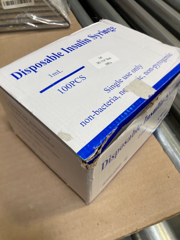 Photo 1 of U-100 1ml 30 Gauge 5/16" Syringe, Individually Packed 100 PACK
