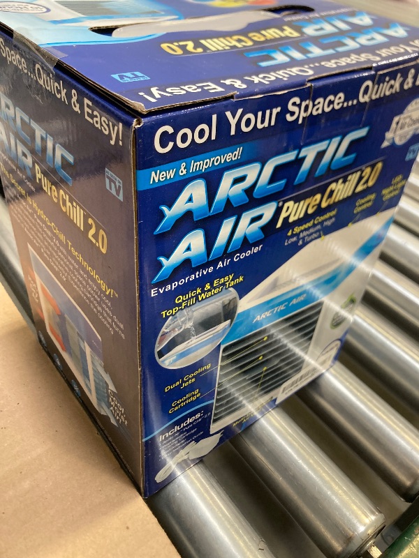 Photo 1 of Arctic Air Pure Chill 2.0 Evaporative Air Cooler by Ontel - Powerful, Quiet, Lightweight and Portable Space Cooler with Hydro-Chill Technology For Bedroom, Office, Living Room & More,Blue