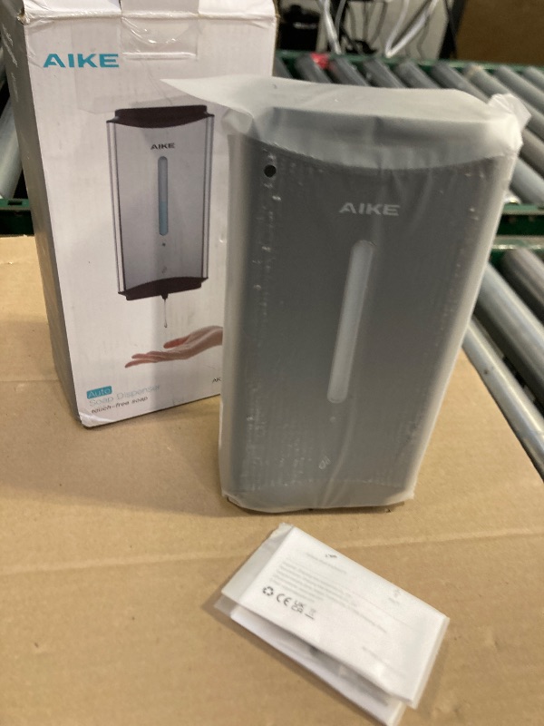Photo 1 of AIKE Automatic Soap Dispenser Commercial Wall Mounted Liquid Dispenser Matte Black Finish 1100ml Large Capacity
