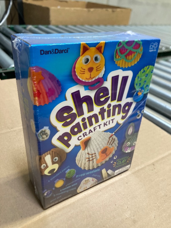 Photo 1 of Dan&Darci Kids Sea Shell Painting Kit - Arts & Crafts Gifts for Boys and Girls - Craft Activities Kits - Creative Art Activity Gift Toys for Age 6, 7, 8, 9, 10, 11 & 12 Year Old 8-12