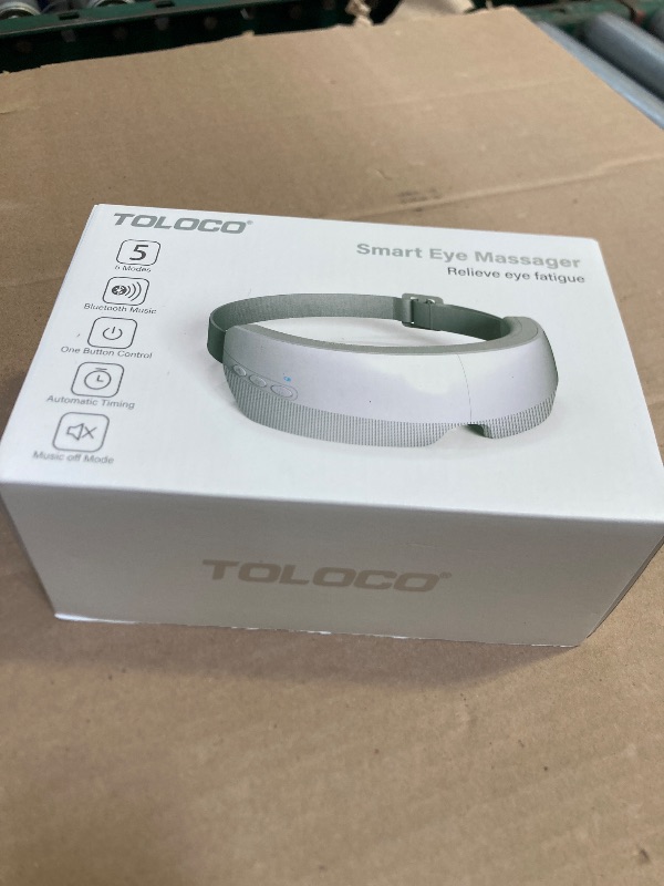 Photo 1 of TOLOCO Eye Massager with Heat, FSA/HSA Eligible Eye Mask Massager for Migraines with Bluetooth Music, Face Massager for Eye Strain, Improve Sleep, Wedding, Birthday Gifts for Women/Men