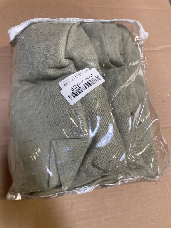 Photo 1 of Sage Green Linen Curtains 90 Inches Long for Living Room 2 Panels Back Tab Pocket Light Filtering Semitransparent Sheer Curtains Aesthetic Farmhouse Decor for Cottagecore Bedroom 52X90