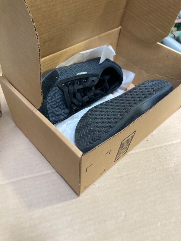 Photo 1 of HOBIBEAR Barefoot Shoes for Women Men Zero Drop Sole Wide Toe Box Walking Sneakers Black, 8.5 Wide Women/7.5 Wide Men