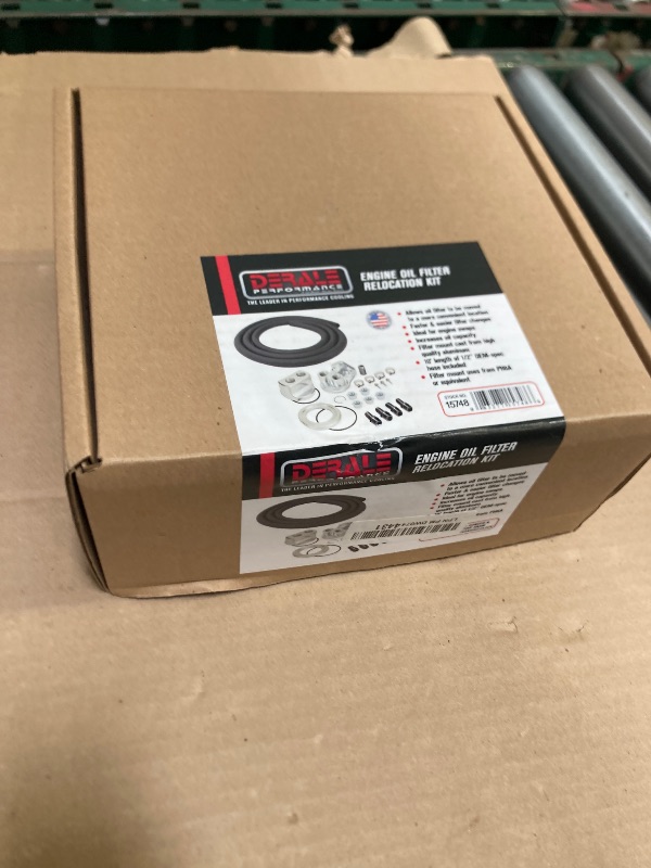 Photo 1 of Derale 15748 Engine Oil Filter Relocation Kit , Silver