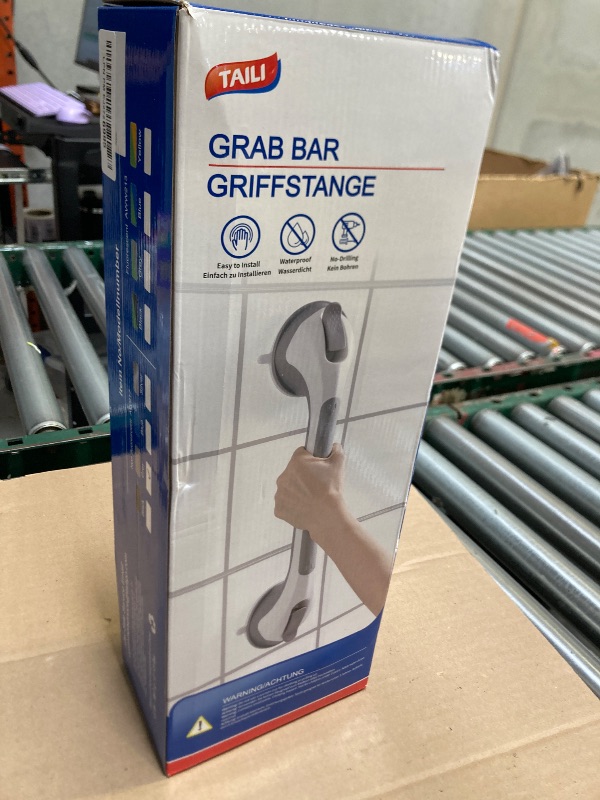 Photo 1 of TAILI Grab Bars for Bathtubs and Showers 2 Pack Suction Grab Bar, Heavy Duty Shower Handle Removable Bath Handrails for Seniors and Elderly, Bathroom Safety Grip No Drilling Waterproof,Grey