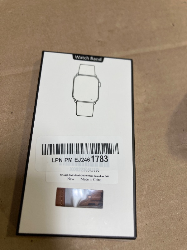 Photo 1 of OUHENG Slim Bands Compatible with Apple Watch Band 42mm 41mm 40mm 38mm, Women Genuine Leather Replacement Thin Strap for iWatch SE2 SE Series 10 9 8 7 6 5 4 3 2 1 (Brown/Rose Gold)