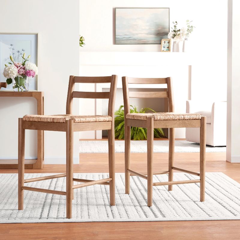 Photo 1 of Laurel 2pk Warm Brown Dining Stools