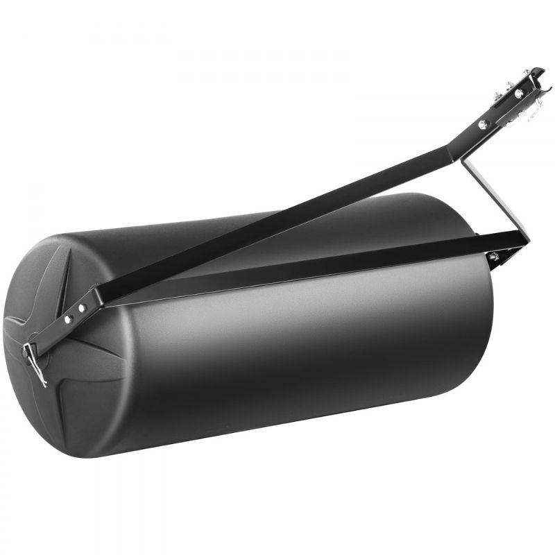 Photo 1 of VEVOR Tow Behind Lawn Roller, 400lbs Sand/Water Filled Yard Roller, LLDPE Drum and Steel Frame Sod Roller with Easy-turn Plug, Tow Behind a Tractor or ATV for Lawn, Garden, Farm, Park, Black