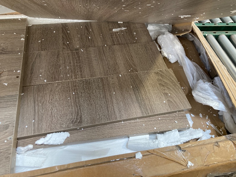 Photo 1 of Dark Taupe Lift-Top Desk with Hidden Storage Standing Desk Converter 
