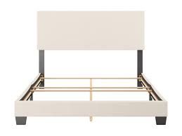 Photo 1 of BOX 1 OF 2 ONLY, MISSING OTHER BOX IN SET,  Full Size Bed Frame with Headboard, Boucle Upholstered Platform Bed Frame, Modern Style, Soft Rounded Corners, No Box Spring Required, Easy Assembly, Cream 