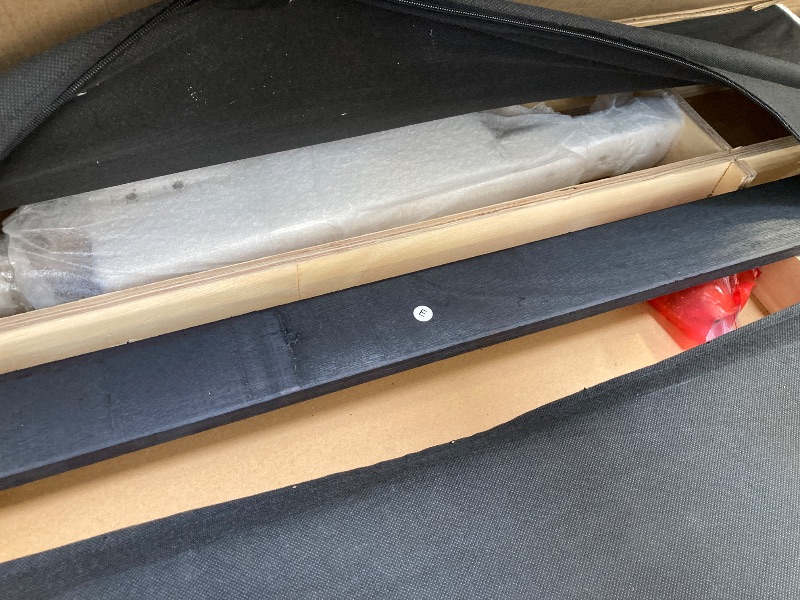 Photo 1 of BOX 1 OF 2 ONLY, MISSING OTHER BOX IN SET,  Full Size Bed Frame with Headboard, Boucle Upholstered Platform Bed Frame, Modern Style, Soft Rounded Corners, No Box Spring Required, Easy Assembly, Cream 
