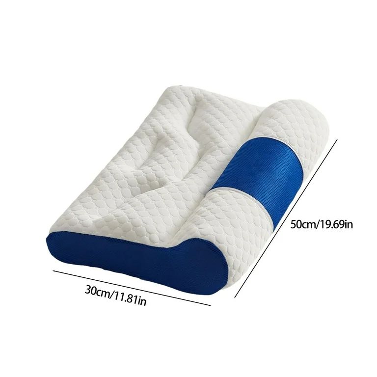 Photo 1 of Sleep Enhancing Cervical Support Comfort Goose Down Pillow, Cervical Support Comfort Goose Pillow, Sleep Enhancing Cervical Pillow, Traction Cervical Spine Support Pillow 20x12inch 