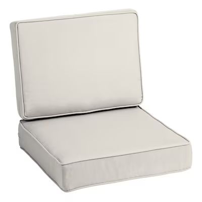 Photo 1 of 2 PACK, ARDEN ProFoam 24-in x 24-in 2-Piece Sand Cream Deep Seat Patio Chair Cushion