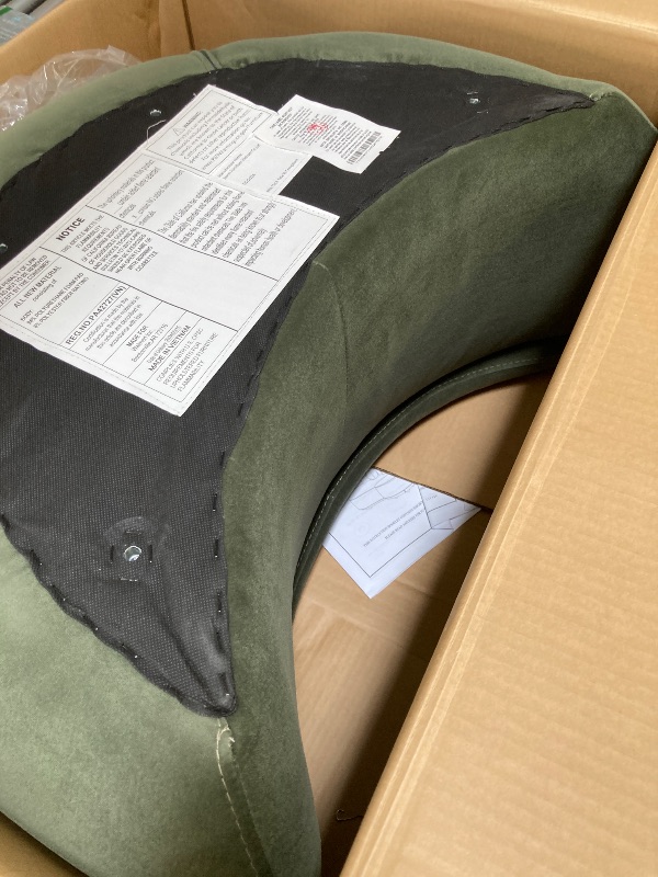 Photo 1 of  Better Homes & Gardens Juliet Velvet Moon Crescent Ottoman Olive 