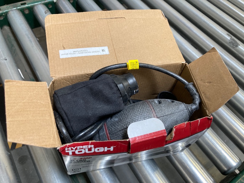 Photo 1 of Hyper Tough 1.5 Amp Corded Detail Sander with Dust Bag, Vacuum Hose Adapter & 3 Sanding Sheets (60, 80 & 120 Grit)