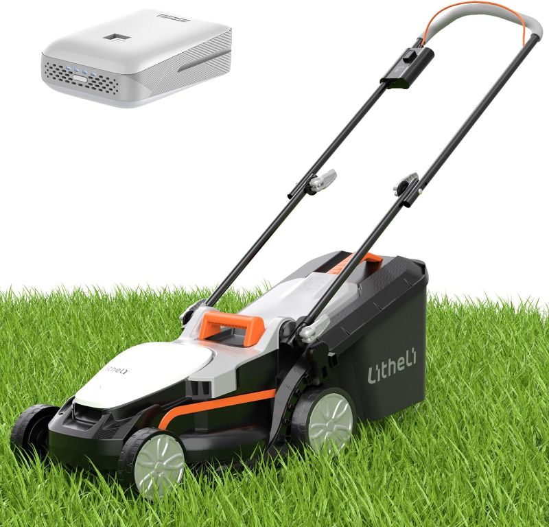 Photo 1 of  Litheli Cordless Lawn Mower 13 Inch, U20 Handy+ 20V Electric Lawn Mowers for Garden, Yard and Farm, 5 Heights Adjustment, Light Weight,4.0Ah Portable Battery Included 