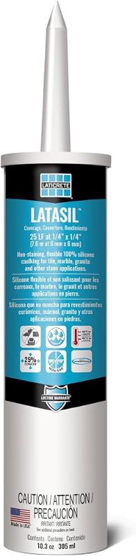 Photo 1 of  Laticrete Latasil High Performance Silicone Sealant, Bright White 