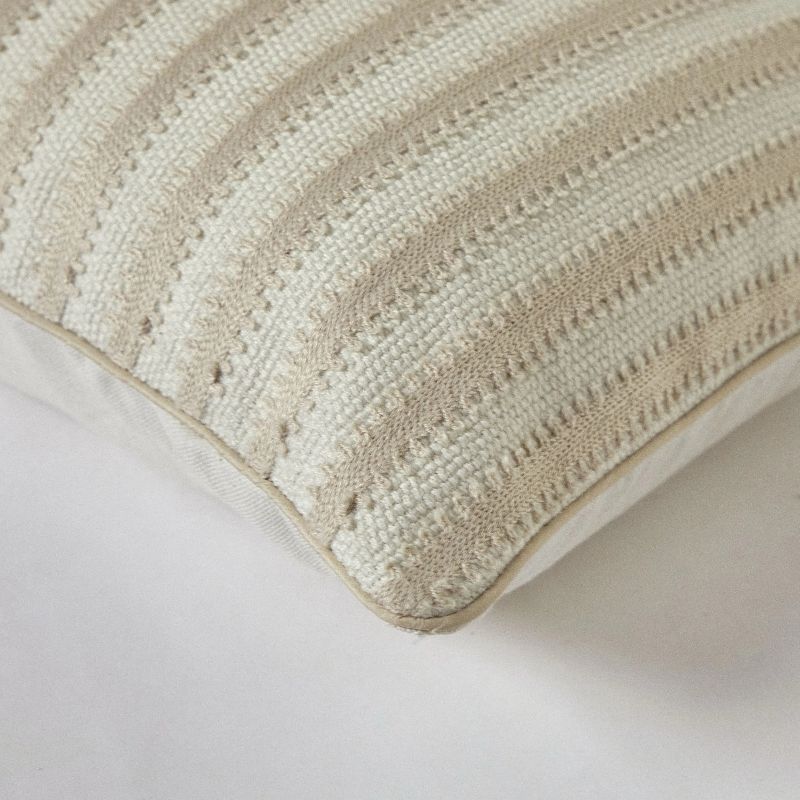 Photo 1 of Mainstays by Becky G. & Alejandra Oblong Decorative Pillow, Green Cabana Stripe, 14" x 20"