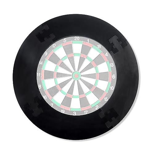 Photo 1 of Trademark Innovations Dartboard Protector, Black, 1" Thick EVA Foam, 28.3" OD, 17.7" ID, Reversible, 4-Piece Backboard
