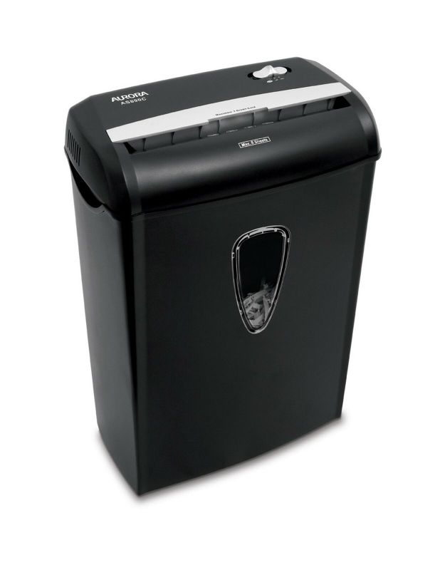 Photo 1 of  Aurora GB 8-Sheet Cross-Cut Paper Shredder Black 