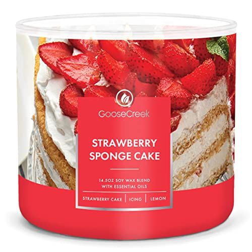Photo 1 of Goose Creek Strawberry Sponge Cake Scented 3 Wick Jar Candle 14.5oz Sweet