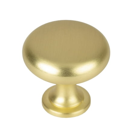 Photo 1 of Better Homes & Gardens 1-3/16 (30mm) (4oz) Round Knob Brushed Brass 2 Pack
