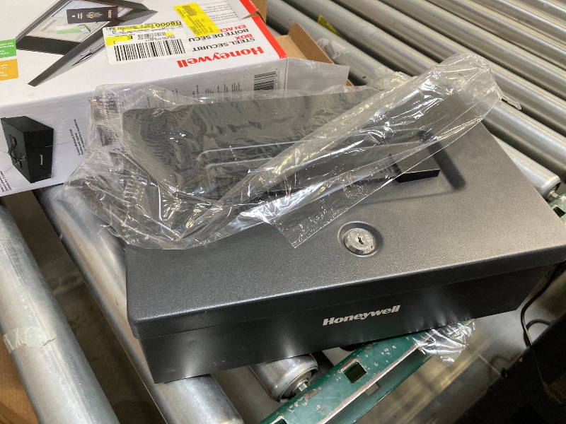Photo 1 of  Honeywell Steel Security Box Safe with Key Lock, Black 