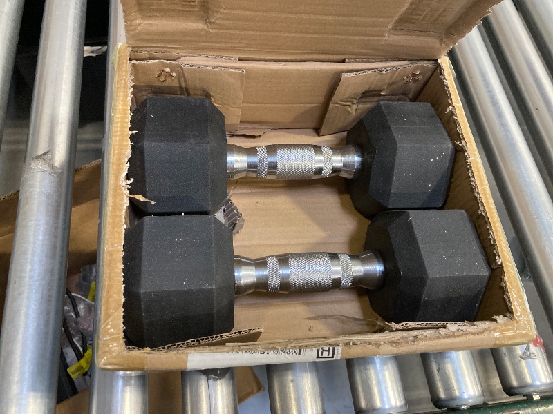 Photo 1 of  CAP Barbell 15lb Coated Rubber Hex Dumbbell Pair 