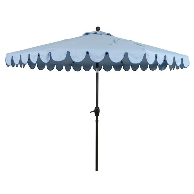 Photo 1 of Better Homes & Gardens 9' Blue Scallop Patio Umbrella, Crank Lift and 3 Position Tilt