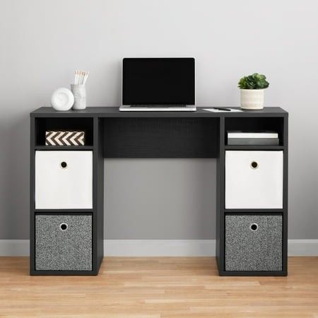 Photo 1 of  Mainstays 4-Cube Storage Desk Black 