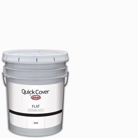 Photo 1 of  Glidden Quick Cover Interior Latex Paint Flat White 5 Gallon 