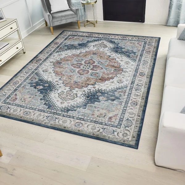 Photo 1 of Wyatt & Ash Washable Indoor Area Rug, Geraldine, 5 ft. 3 in x 7 ft. x 5 in