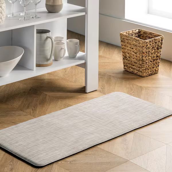 Photo 1 of Casual Anti Fatigue Kitchen or Laundry Room Off White 20 in. x 42 in. Indoor Comfort Mat
