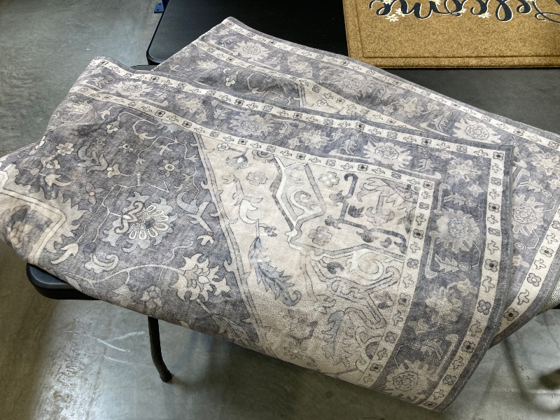 Photo 1 of Wyatt & Ash Washable Indoor Area Rug, Darya, 5 ft. 3 in x 7 ft. x 5 in