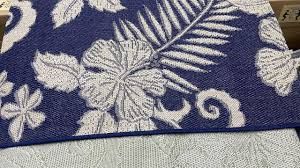 Photo 1 of KONA COAST BY REYN SPOONER Indoor/Outdoor Area Rug, 26 x 72 inches, Navy/Sand