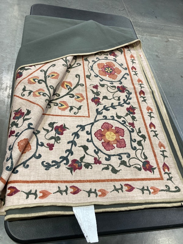 Photo 1 of Ruggable 5x8 feet Suzani Coral Rug