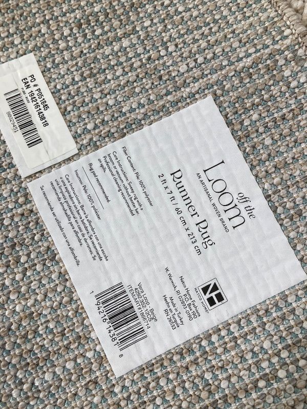 Photo 1 of Off the Loom Runner Rug Beige 2ft x 7 ft