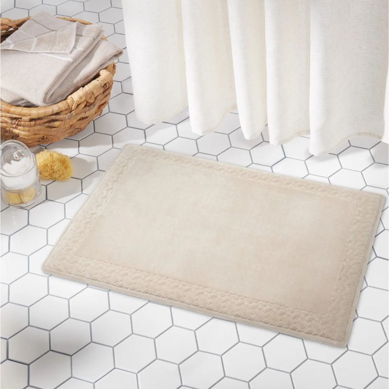 Photo 1 of Cotton Memory Foam Bath Mat, 24 x 36 inches, Beige