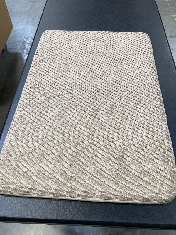 Photo 1 of Cotton Memory Foam Bath Mat, 24 x 36 inches, Beige
