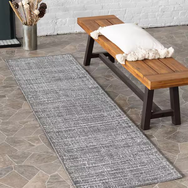 Photo 1 of Off the Loom Runner Rug, Grey, 2ft x 7 ft