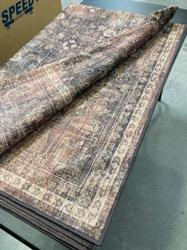 Photo 1 of Ruggable Rowan Bordeaux Rug, 8 x 10 feet
