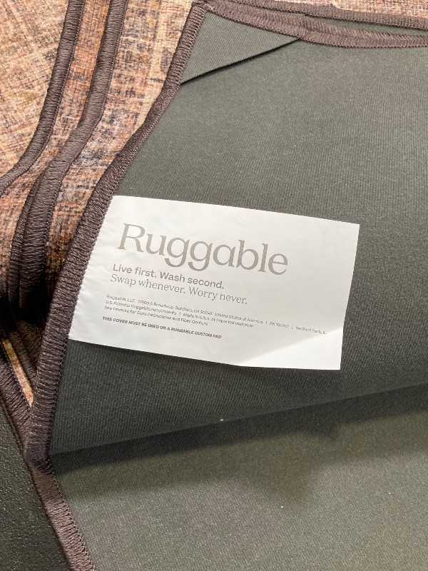 Photo 1 of Ruggable Rowan Bordeaux Rug, 8 x 10 feet