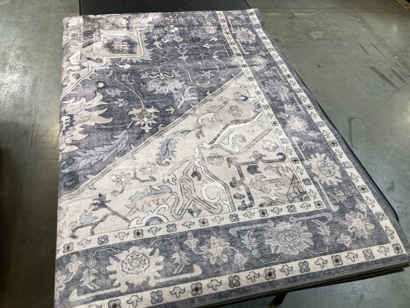 Photo 1 of Wyatt & Ash Washable Indoor Area Rug, Darya, 5 ft. 3 in x 7 ft. x 5 in