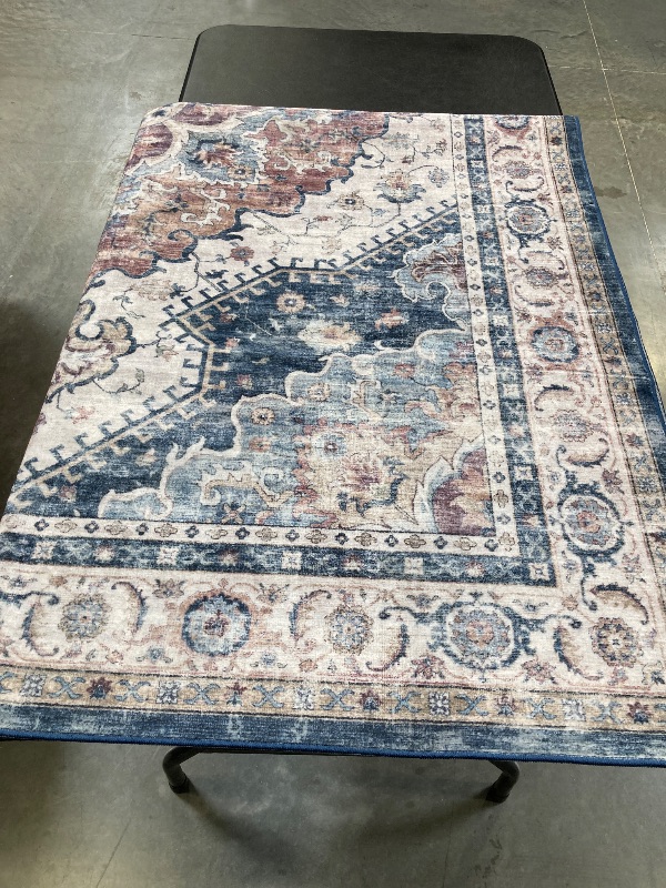 Photo 1 of Wyatt & Ash Washable Indoor Area Rug, Geraldine, 5 ft. 3 in x 7 ft. x 5 in