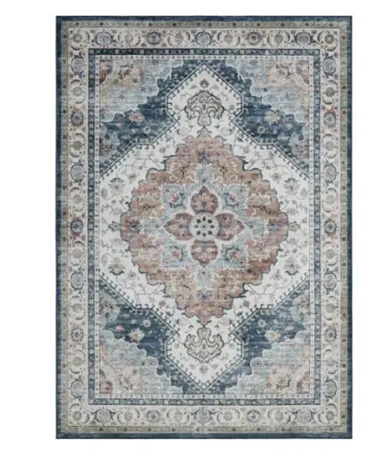 Photo 1 of Wyatt & Ash Washable Indoor Area Rug, Geraldine, 5 ft. 3 in x 7 ft. x 5 in