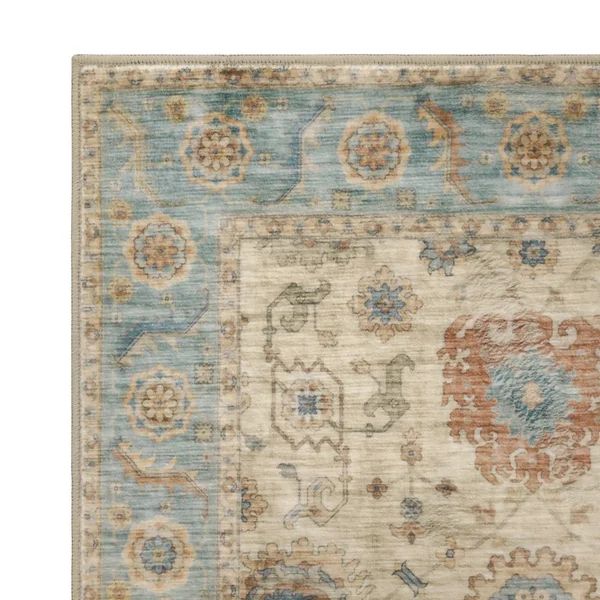 Photo 1 of Wyatt & Ash Washable Indoor Area Rug, Dalileh 5 ft. 3 in x 7 ft. x 5 in