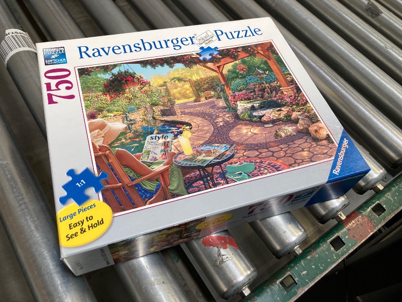 Photo 1 of Ravensburger Cozy Backyard Bliss - 750 Piece Large Format Jigsaw Puzzle for Adults & Kids | Unique Softclick Technology | Vibrant, Glare-Free Design | FSC-Certified Materials