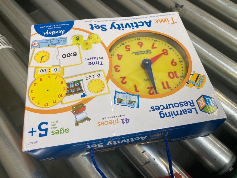 Photo 1 of Learning Resources Time Activity Set - 41 Pieces, Ages 5+,Clock for Teaching Time, Telling Time, Homeschool Supplies, Montessori Clock