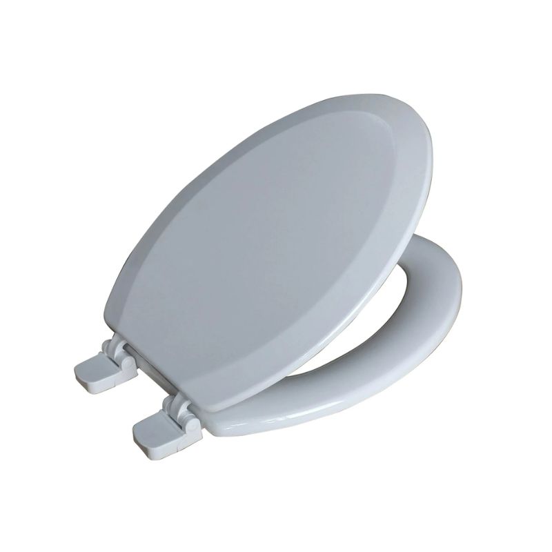 Photo 1 of 2 PACK Mainstays M14FK01 Elongated White Wood Toilet Seat, Easy Clean